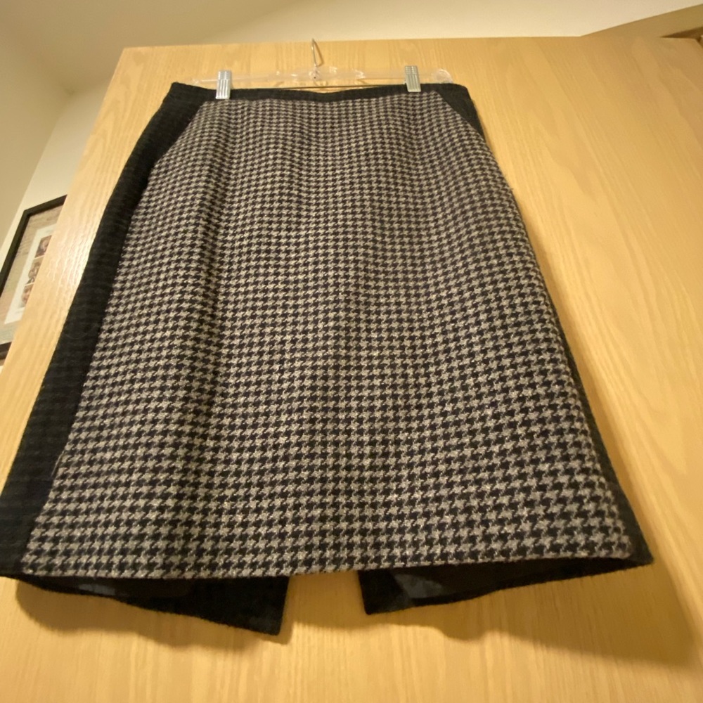 J. Crew The Pencil Skirt —Wool with houndstooth pattern